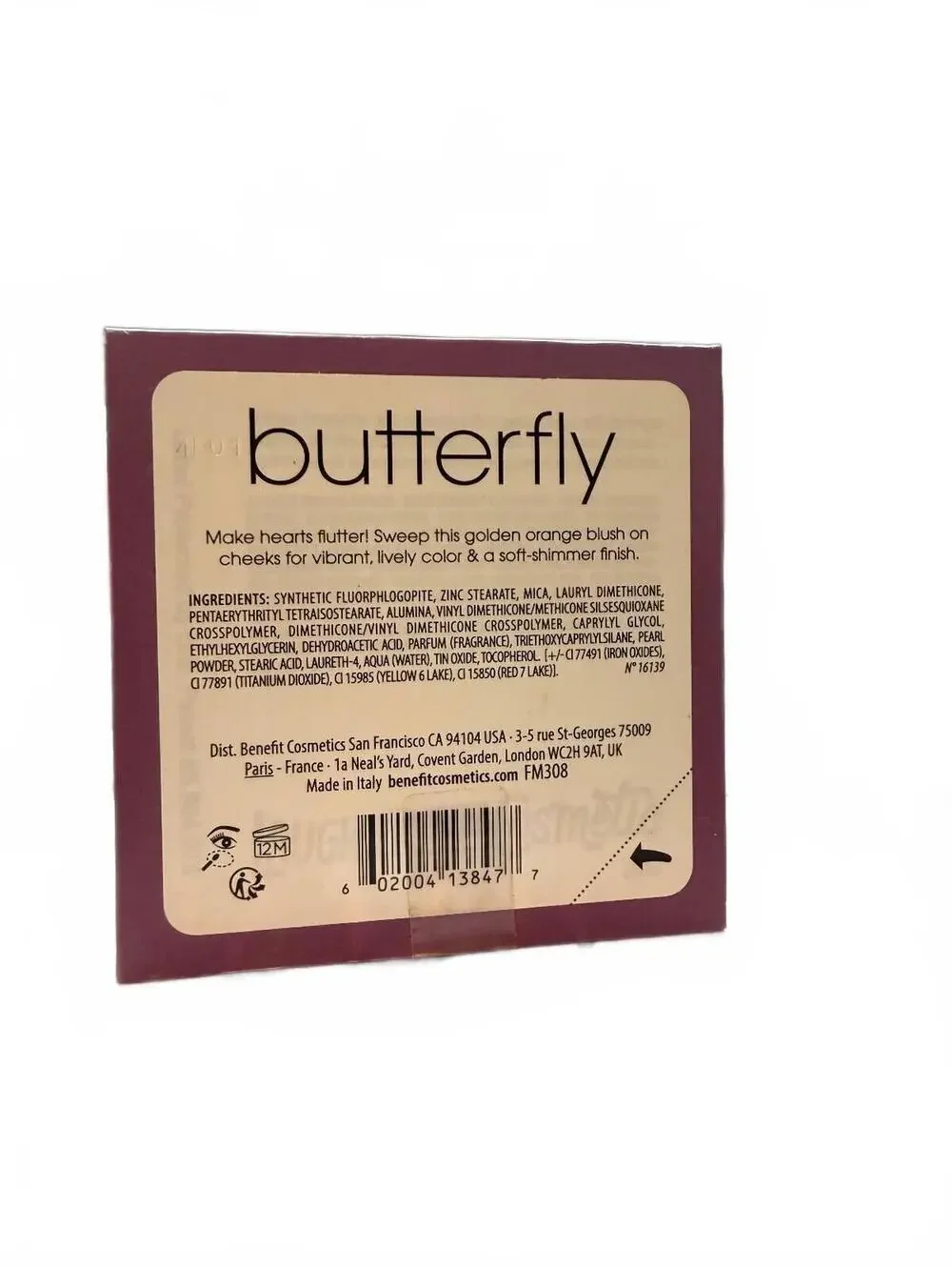 Benefit shimmer finish